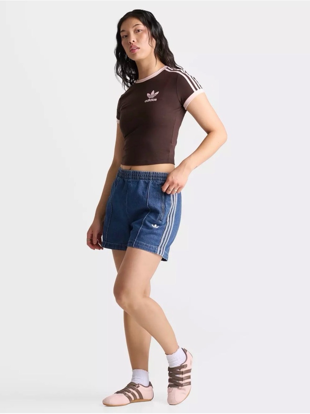 Adidas Denim Firebird Shorts - Picture 3 of 6